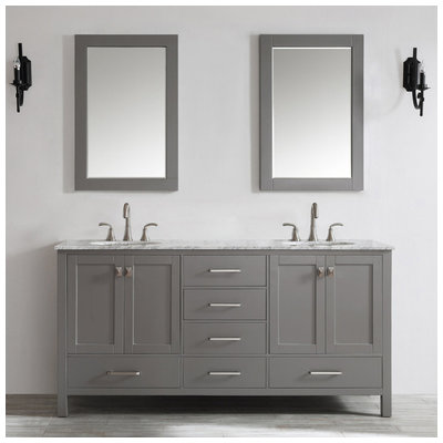 Bathroom Vanities Vinnova Gela Crafted of laminated solid woo Grey Finish 723072-GR-CA 600209227033 Double Sink Vanities 70-90 Gray 25 