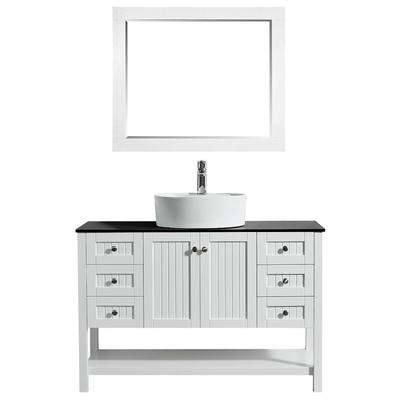 Bathroom Vanities Vinnova Modena Sturdy solid-oak/wood veneer c White Finish 756048-WH-BG 600209229099 40-50 White 25 