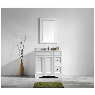 Bathroom Vanities Vinnova Naples Solid Oak Wood with Laminated White Finish 710036-WH-CA 600209225121 Naples 30-40 White 25 