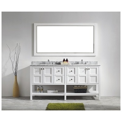 Bathroom Vanities Vinnova Florence Solid Oak Wood with Laminated White Finish 713072-WH-CA 600209225527 Florence Double Sink Vanities 70-90 White 25 