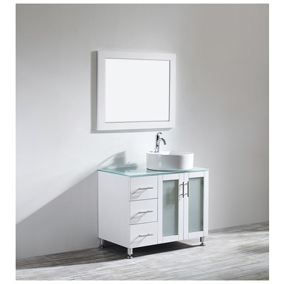 Bathroom Vanities Vinnova Tuscany Laminated Solid Wood White Finish 745036R-WH-WG 600209226425 Bologna 30-40 White 25 