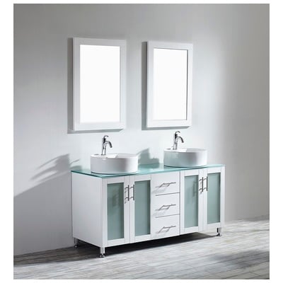 Bathroom Vanities Vinnova Tuscany Laminated Solid Wood White Finish 745060-WH-WG 600209226487 Asti Double Sink Vanities 50-70 White 25 