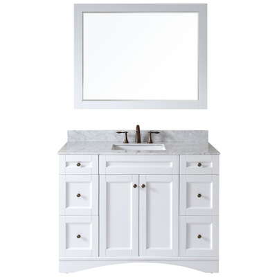 Virtu Bathroom Vanities, Single Sink Vanities, white, Complete Vanity Sets, Light, Transitional, Solid wood frame construction, Freestanding, Bathroom Vanity Set, 840166108499, ES-32048-WMSQ-WH-001