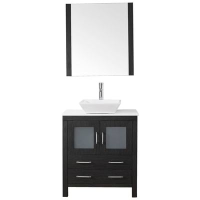 Bathroom Vanities Virtu Dior Plywood Constuction with Venee Zebra Grey Dark Freestanding KS-70030-S-ZG 840166117989 Bathroom Vanity Set Single Sink Vanities 30-40 Modern Gray Complete Vanity Sets 25 