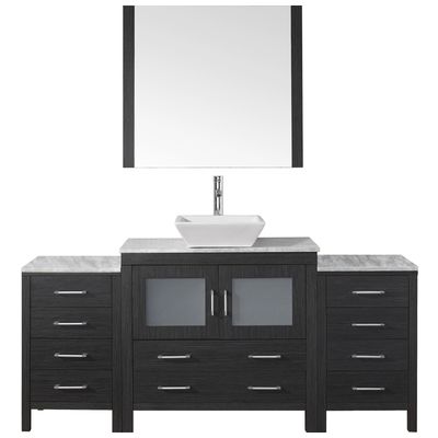 Bathroom Vanities Virtu Dior Plywood Constuction with Venee Zebra Grey Dark Freestanding KS-70068-WM-ZG 840166119983 Bathroom Vanity Set Single Sink Vanities 50-70 Modern Gray Complete Vanity Sets 25 
