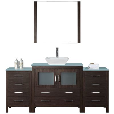 Bathroom Vanities Virtu Dior Plywood Constuction with Venee Espresso Dark Freestanding KS-70072-G-ES 840166132876 Bathroom Vanity Set Single Sink Vanities 70-90 Modern Dark Brown Cabinets OnlyWith Top and Sink 25 