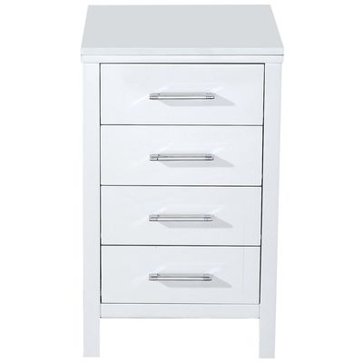 Storage Cabinets Virtu Dior Plywood Constuction with Venee White Light Freestanding KSC-700-S-WH 840166120323 Side Cabinet Whitesnow Bathroom White white Complete Vanity Sets 