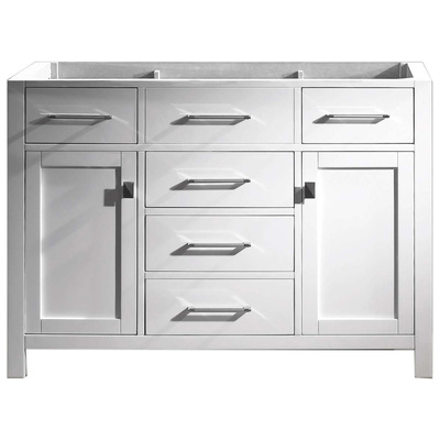 Virtu Bathroom Vanities, Single Sink Vanities, 40-50, Transitional, white, Cabinets Only, Light, Transitional, N/A, Solid wood frame construction, Freestanding, Bathroom Vanity Cabinet, 816729014286, MS-2048-CAB-WH