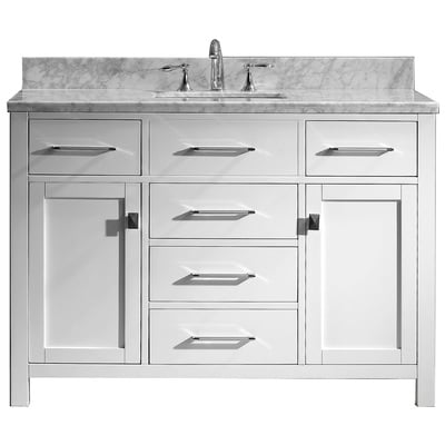 Bathroom Vanities Virtu Caroline Solid wood frame construction White Light Freestanding MS-2048-WMSQ-WH-NM 840166149966 Bathroom Vanity Set Single Sink Vanities 40-50 Transitional white With Top and Sink 25 