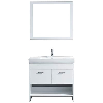 Virtu Bathroom Vanities, Single Sink Vanities, white, With Top and Sink, Light, Modern, Solid wood frame construction, Freestanding, Bathroom Vanity Set, 840166124697, MS-555-C-WH-010