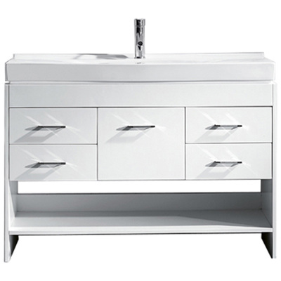 Bathroom Vanities Virtu Gloria Solid wood frame construction White Light Freestanding MS-575-C-WH-NM 840166150641 Bathroom Vanity Set Single Sink Vanities white With Top and Sink 25 