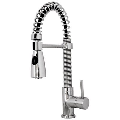 Virtu Bathroom Faucets, Single Hole, Spring Sprout, Bathroom,Single Hole, Single, Complete Vanity Sets, Polished Chrome, Spring Sprout, Kitchen Faucet, 816729019076, PSK-1007-PC
