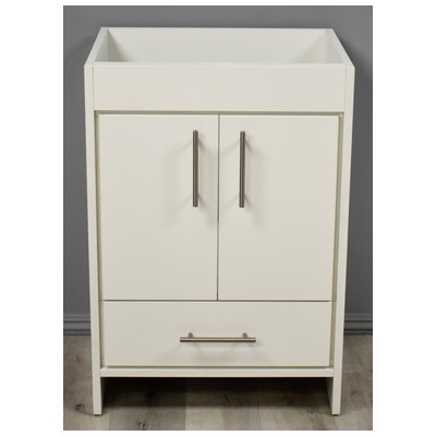 Bathroom Vanities Volpa Pacific Malanine Faced Chipboard Soft White MTD-3124W-0 817324028425 Single Sink Vanities Under 30 Modern White Cabinets Only 25 