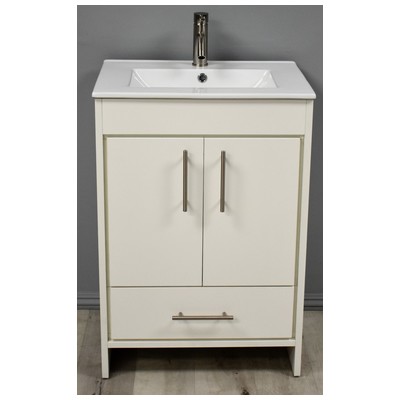 Bathroom Vanities Volpa Pacific Malanine Faced Chipboard Soft White MTD-3124W-14 817324028371 Single Sink Vanities Under 30 Modern White With Top and Sink 25 