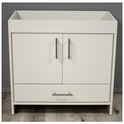 Bathroom Vanities Volpa Pacific Malanine Faced Chipboard Soft White MTD-3136W-0 817324028746 Single Sink Vanities 30-40 Modern White Cabinets Only 25 