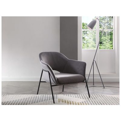 WhiteLine Chairs, Black,ebonyCream,beige,ivory,sand,nudeGray,Grey, Occasional, 696576751233, CH1702F-GRY