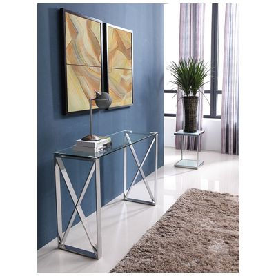 Accent Tables WhiteLine Brooke Occasional CO1376 696576751615 Occasional Glass Tables glassAccent Table 