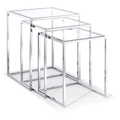 WhiteLine Accent Tables, Glass Tables,glassAccent Tables,accentNested Tables,nesting,stackingSide Tables,side, Occasional, Occasional, 714757367599, ST1388