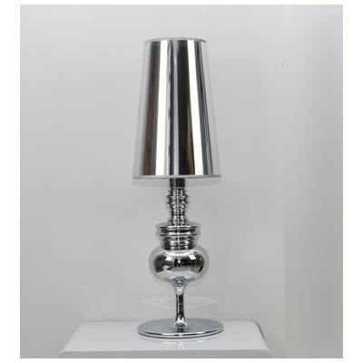 Table Lamps WhiteLine Daniel Lighting TL1492-SLV 696576747090 Lighting Silver TABLE Blown Glass Crystal Cement L 