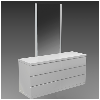WhiteLine Bedroom Chests and Dressers, 30 - 50 in.,,Under 30 in., ,Under 20 in., ,Over 30 in.,Under 20 in., Complete Vanity Sets, Bedroom, Bedroom, 799430196109, DR1207D-WHT,Over 50 in.,Over 60 in.,20 - 30 in.