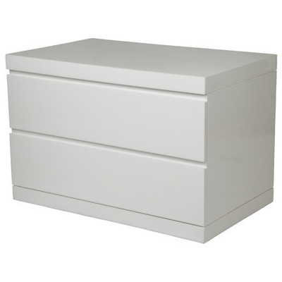 WhiteLine Night Stands, Whitesnow, Complete Vanity Sets, Bedroom, Bedroom, 799430197137, NS1207L-WHT,Tall (Over 30 in.),Wide (Over 29 in.)