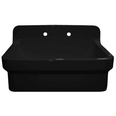 Laundry and Utility Sinks Whitehaus Old Fashioned Country Fireclay Black Kitchen/Utility OFCH2230-BLACK 848130032658 Sink 