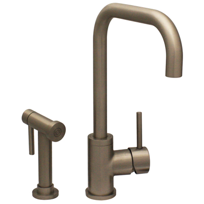 Kitchen Faucets Whitehaus Jem Collection Brass Brushed Nickel Kitchen WH2070826-BN 848130026695 Faucet Kitchen Single Hole Brass Brush BrushedSteel NICKE 