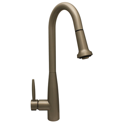 Kitchen Faucets Whitehaus Jem Collection Brass Brushed Nickel Kitchen WH2070838-BN 848130026657 Faucet Kitchen Pull Down Pull Out Sin Brass Brush BrushedSteel NICKE 