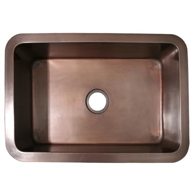Single Bowl Sinks Whitehaus Copperhaus Copper Smooth Bronze Kitchen WH3020COUM-OBS 848130008172 Sink Undermount Copper Metal Steel Titanium Br 