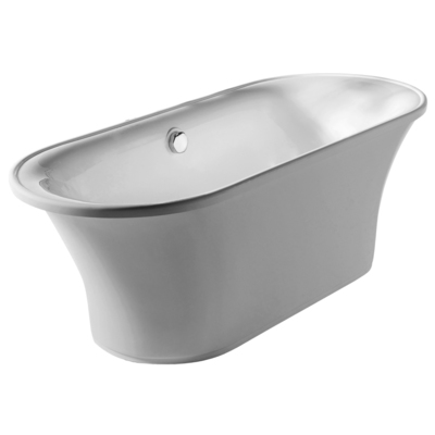 Whitehaus Free Standing Bath Tubs, Whitesnow, Acrylic, Chrome, Lucite Acrylic, Bathroom, BATHHAUS, 848130027562, WHBL175BATH