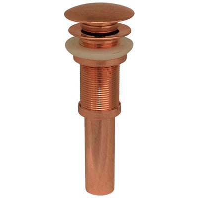 Bathroom Sink Drains Whitehaus Accessories Brass Polished Copper Bathroom WHD010-CO 848130005515 Drain Pop-Up Brass Stainless Steel Metal Brass Copper Nickel Stai 