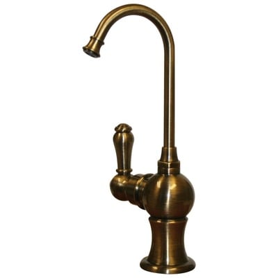 Kitchen Faucets Whitehaus Point Of Use Brass Antique Brass Kitchen WHFH3-H4130-AB 848130011134 Faucet Pot Fillers Kitchen Faucets Kitchen Antique Brass 