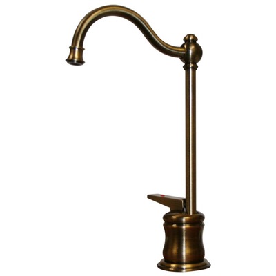 Kitchen Faucets Whitehaus Point Of Use Brass Antique Brass Kitchen WHFH3-H66-AB 848130011066 Faucet Pot Fillers Kitchen Faucets Kitchen Antique Brass Brush BrushedCh 