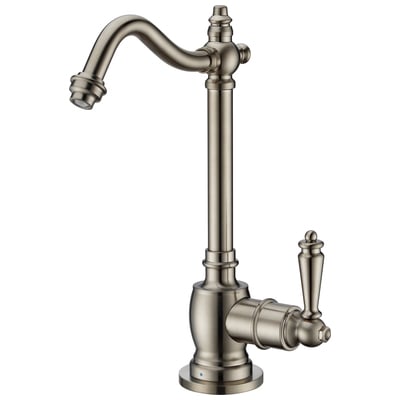 Kitchen Faucets Whitehaus Point Of Use Brass Brushed Nickel Kitchen WHFH-C1006-BN 848130030708 Faucet Kitchen Brass Brush BrushedSteel NICKE 