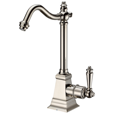Kitchen Faucets Whitehaus Point Of Use Brass Polished Nickel Kitchen WHFH-C2011-PN 848130030760 Faucet Kitchen Brass Steel NICKEL 