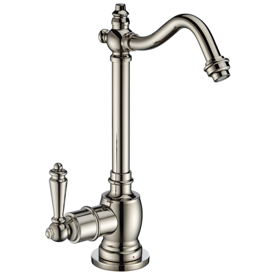 Kitchen Faucets Whitehaus Point Of Use Brass Polished Nickel Kitchen WHFH-H1006-PN 848130030845 Faucet Kitchen Brass Steel NICKEL 