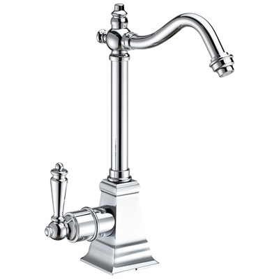 Kitchen Faucets Whitehaus Point Of Use Brass Polished Chrome Kitchen WHFH-H2011-C 848130030852 Faucet Kitchen Brass Chrome 