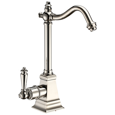 Kitchen Faucets Whitehaus Point Of Use Brass Polished Nickel Kitchen WHFH-H2011-PN 848130030883 Faucet Kitchen Brass Steel NICKEL 