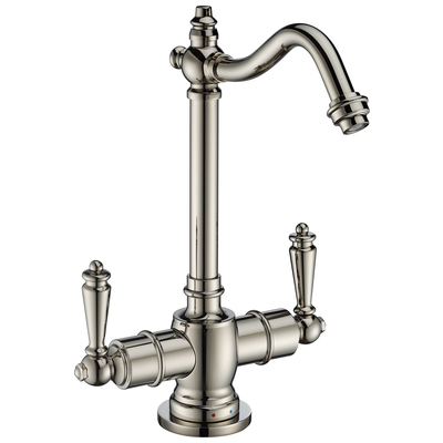 Kitchen Faucets Whitehaus Point Of Use Brass Polished Nickel Kitchen WHFH-HC1006-PN 848130030968 Faucet Kitchen Brass Steel NICKEL 