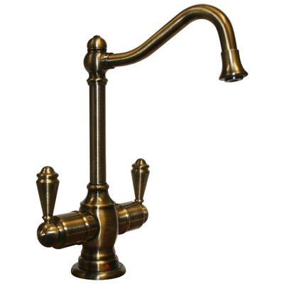 Kitchen Faucets Whitehaus Point Of Use Brass Antique Brass Kitchen WHFH-HC3131-AB 848130010687 Faucet Pot Fillers Kitchen Faucets Kitchen Antique Brass Bronze Brush Br 