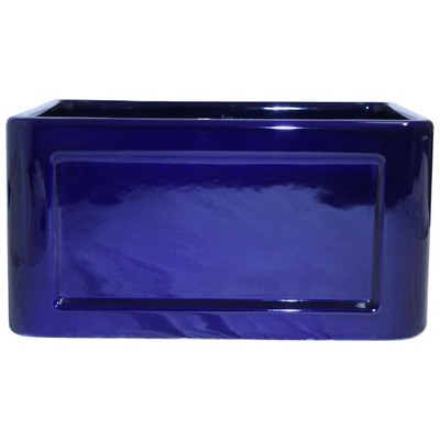 Single Bowl Sinks Whitehaus Reversible Fireclay Sapphire Blue Kitchen WHFLCON2018-BLUE 848130007878 Sink BlackebonyBluenavytealturquios Farmhouse Apron Biscuit Black Blue White Arcti 