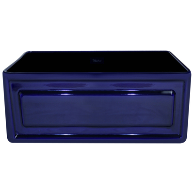 Single Bowl Sinks Whitehaus Reversible Fireclay Sapphire Blue Kitchen WHFLRPL2418-BLUE 848130008073 Sink BlackebonyBluenavytealturquios Farmhouse Apron Biscuit Black Blue White Arcti 