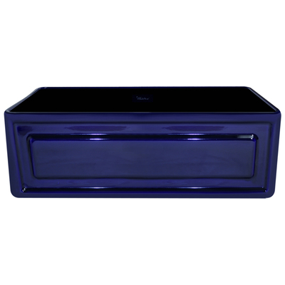 Single Bowl Sinks Whitehaus Reversible Fireclay Sapphire Blue Kitchen WHFLRPL3018-BLUE 848130008110 Sink BlackebonyBluenavytealturquios Farmhouse Apron Biscuit Black Blue White Arcti 