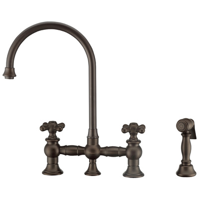 Kitchen Faucets Whitehaus Vintage III + Brass Oil Rubbed Bronze Kitchen WHKBTCR3-9101-NT-ORB 848130036960 Faucet Kitchen Faucets Kitchen Antique Brass Bronze Brush Br 