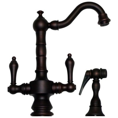Bar Faucets Whitehaus Vintage III Brass Mahogany Bronze Kitchen WHKSDTLV3-8204-MB 848130014883 Faucet 