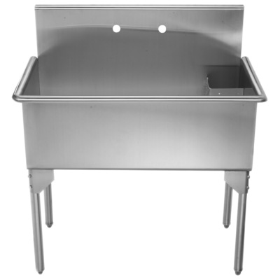 Laundry and Utility Sinks Whitehaus Pearlhaus Stainless Steel Brushed Stainless Steel Utility WHLS3618-NP 848130029375 Sink 