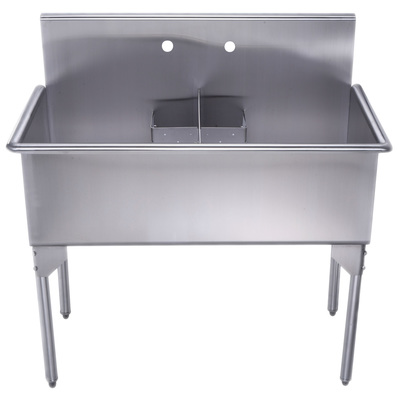 Laundry and Utility Sinks Whitehaus Pearlhaus Stainless Steel Brushed Stainless Steel Utility WHLSDB4020-NP 848130029382 Sink 