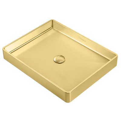 Bathroom Vanity Sinks Whitehaus Noah Plus Collection Stainless Steel Brass Bathroom WHNPL1578-B 848130031477 Sink Blackebony Stainless Steel Sinks Stainles Sinks with Faucets with Faucet 