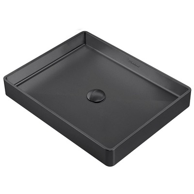 Bathroom Vanity Sinks Whitehaus Noah Plus Collection Stainless Steel Matte Black Bathroom WHNPL1578-MBLK 848130031491 Sink Blackebony Stainless Steel Sinks Stainles Sinks with Faucets with Faucet 