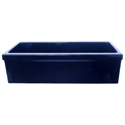 Single Bowl Sinks Whitehaus Quatro Alcove Fireclay Sapphire Blue Kitchen WHQ530-BLUE 848130007311 Sink BlackebonyBluenavytealturquios Biscuit Black Blue White Arcti 